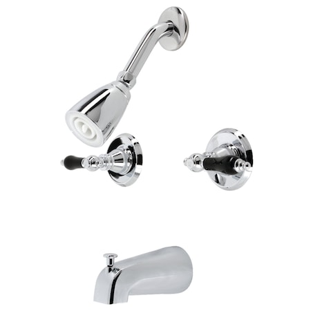 Kingston Brass Two-Handle Tub and Shower Faucet, Polished Chrome KB241AKL